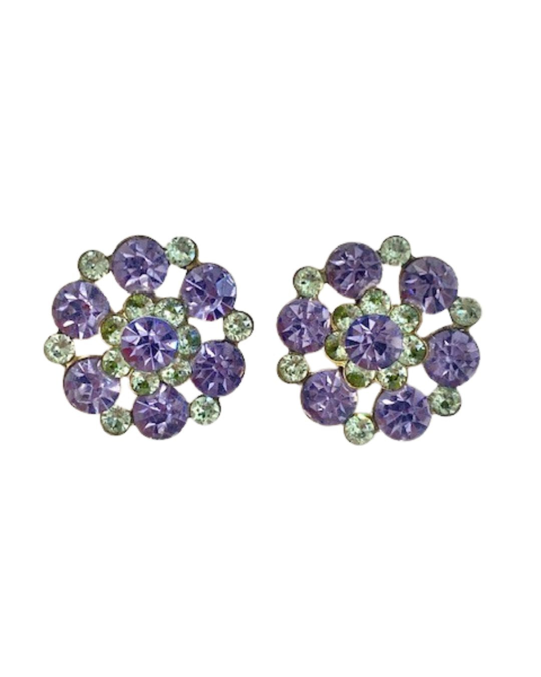 Amy Studs Mauve & Green