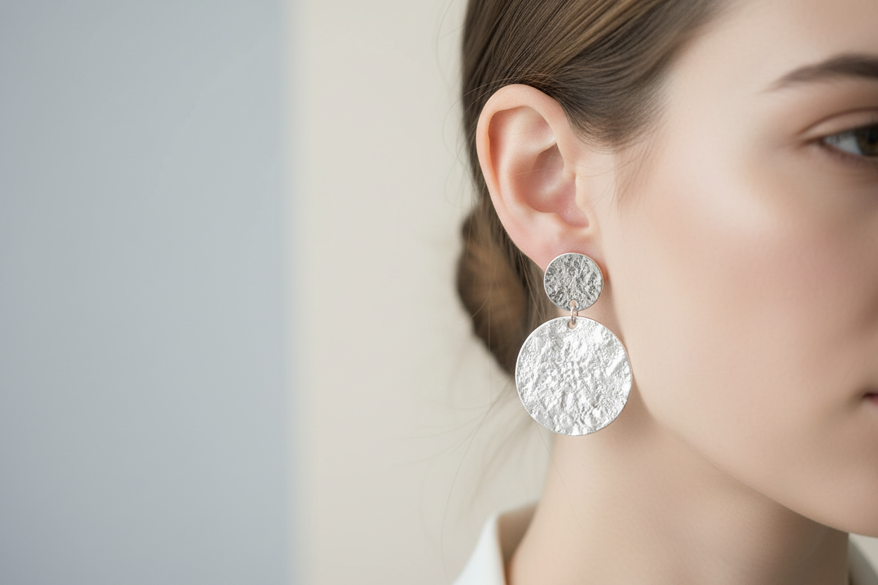 Bella Drops in Silver