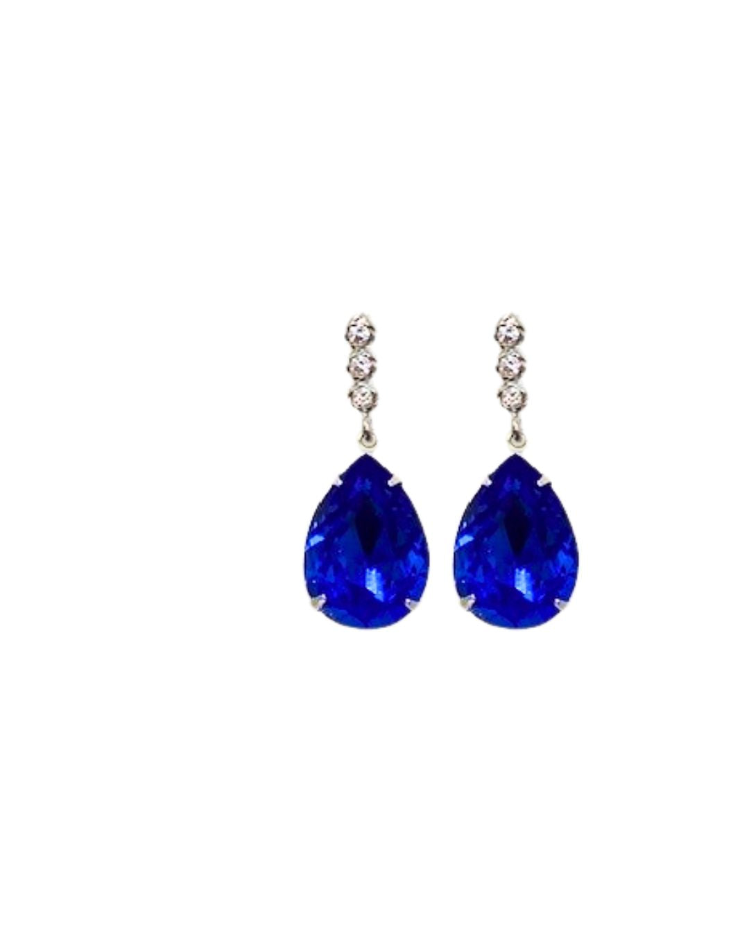 Blue Sapphire Crystal Drops