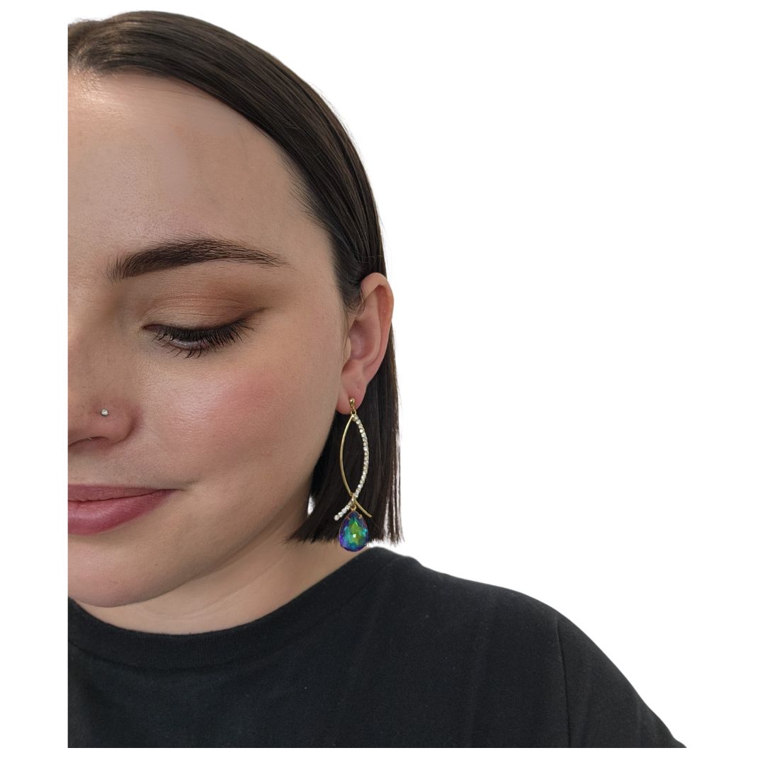 Allegra Drops in Multi Blue