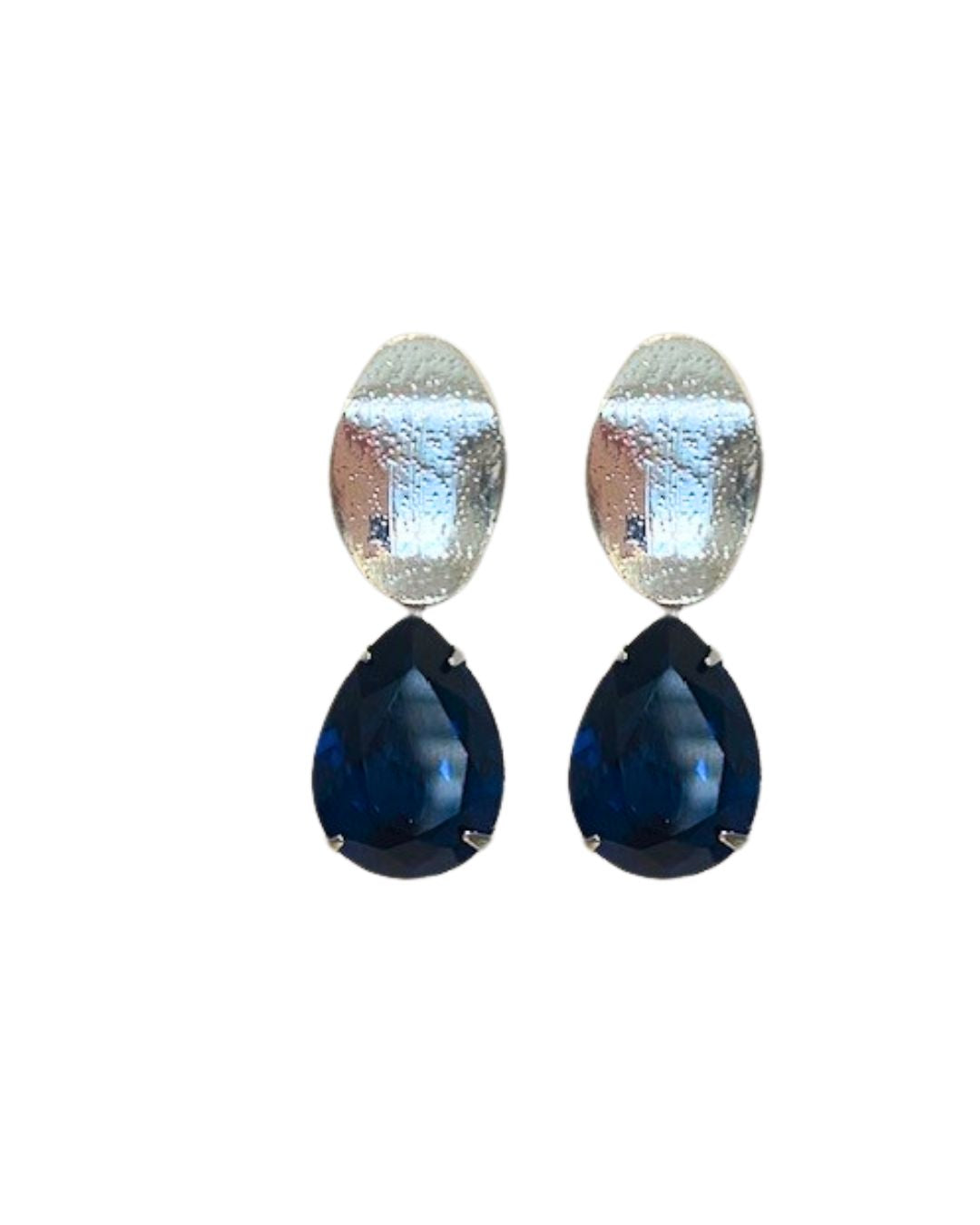 Navy Glow Drops in Silver