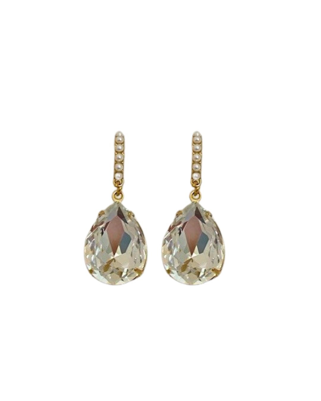 Pearl & Crystal Solitaire Drops