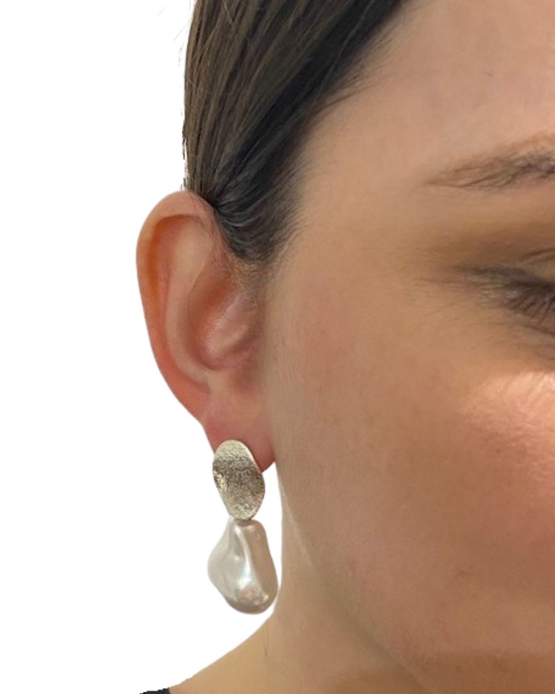 Pearly Glow Drops in Silver