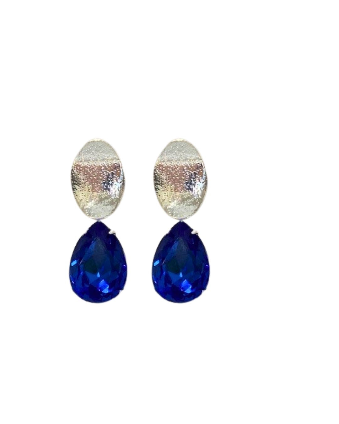 Sapphire Glow Drops in Silver