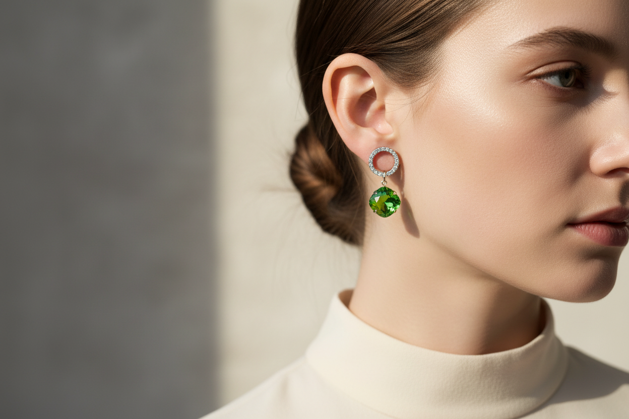 Halo Drops in Peridot