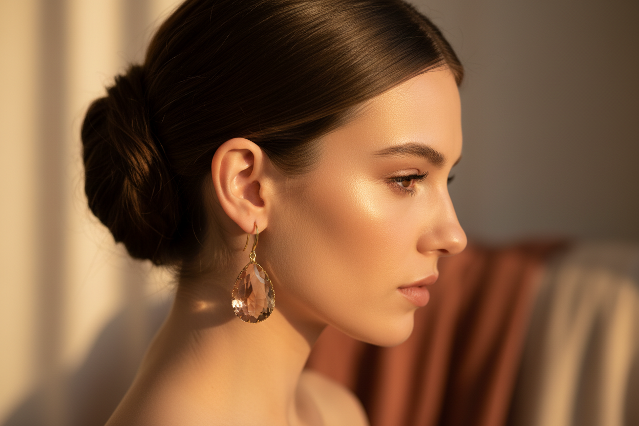 Majestic Drops in Peach