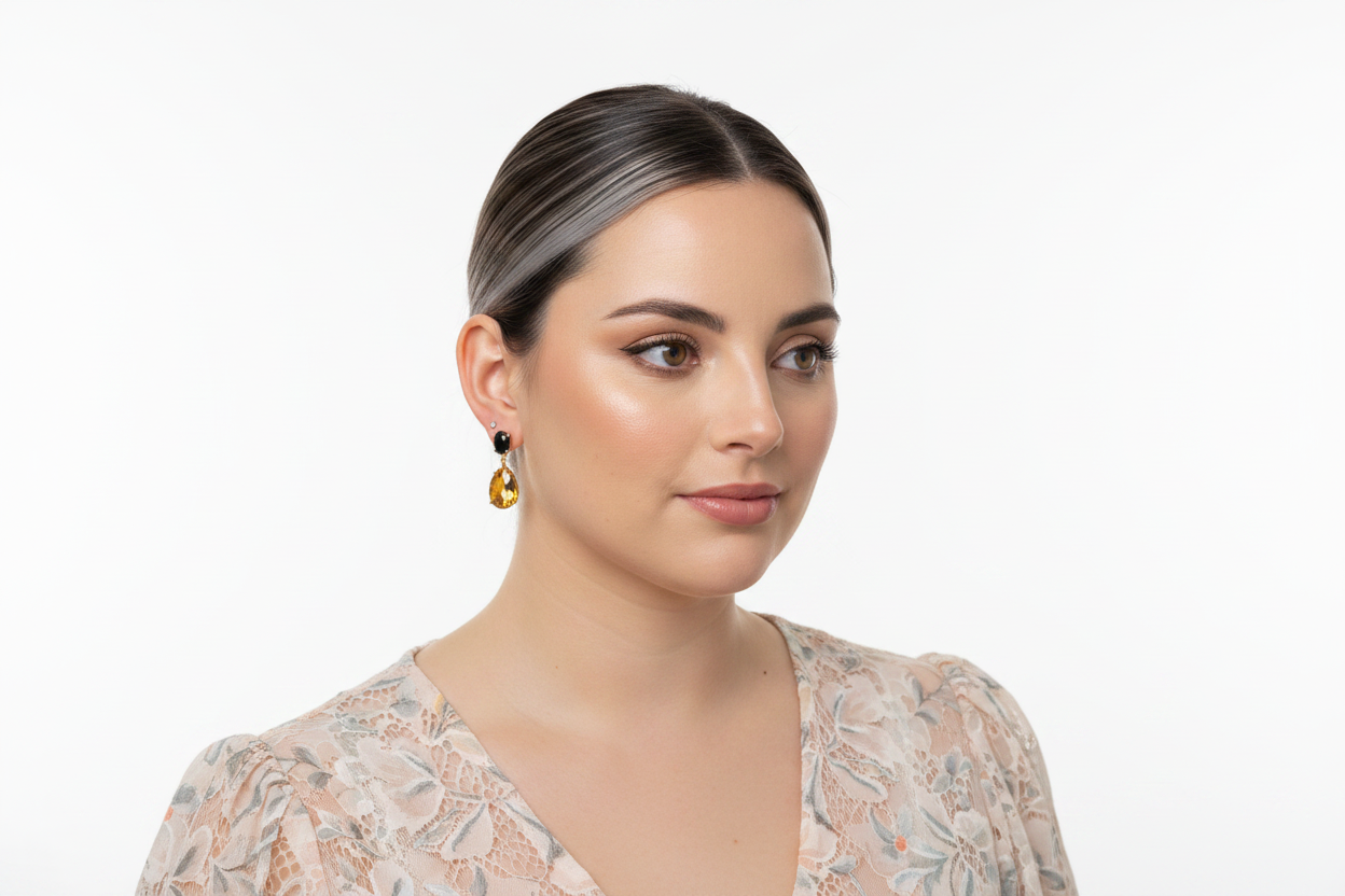 Margot Drops Black & Topaz