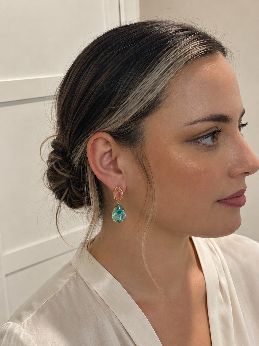 Millie Drops Pink & Aqua